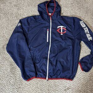Minnesota Twins MLB Season Ticket Holder Windbreaker Jacket Adult XL Navy Blue
